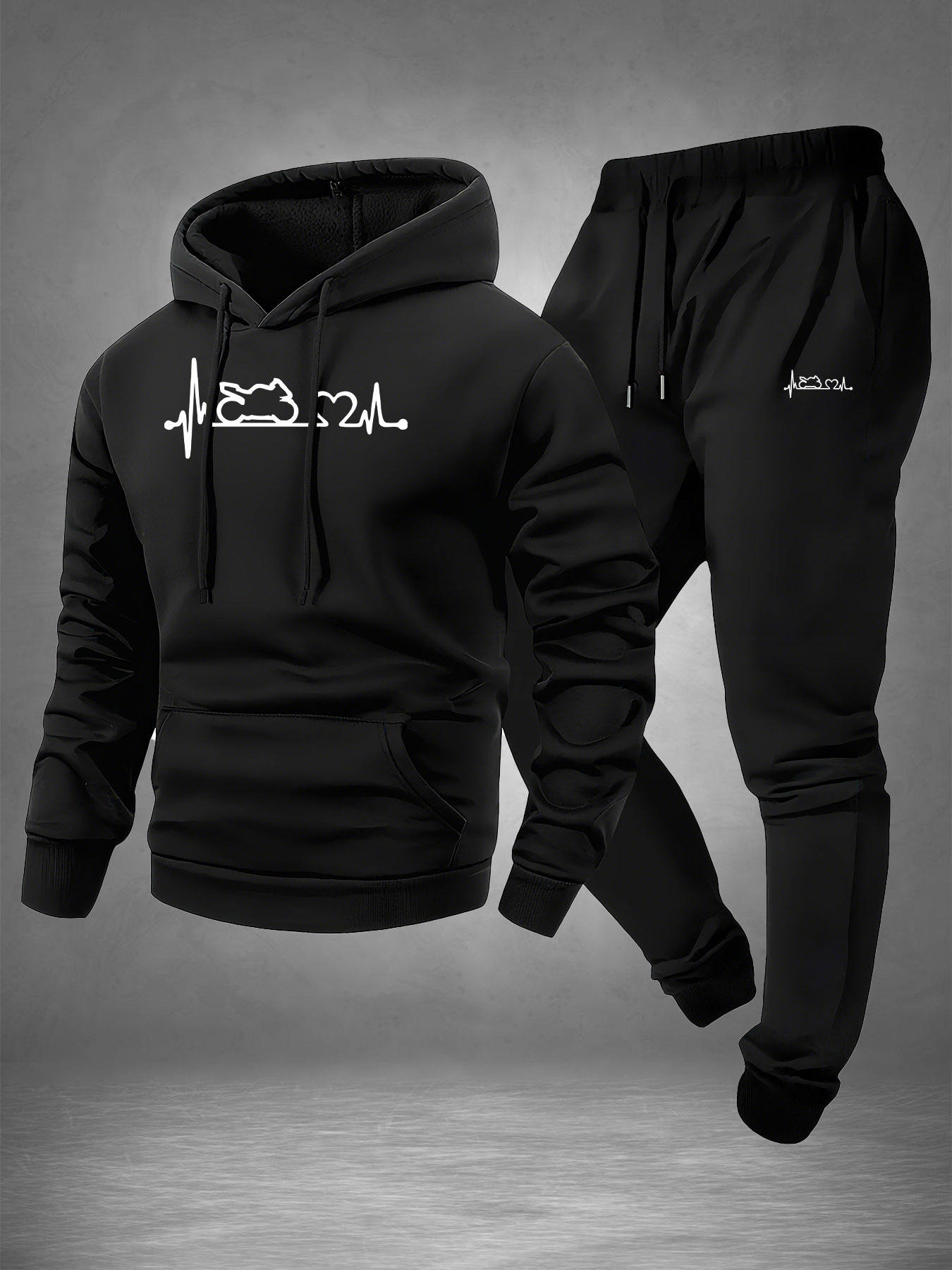 Winter Clothing Stores - Setelan Olahraga Pria 2-Potong dengan Motif