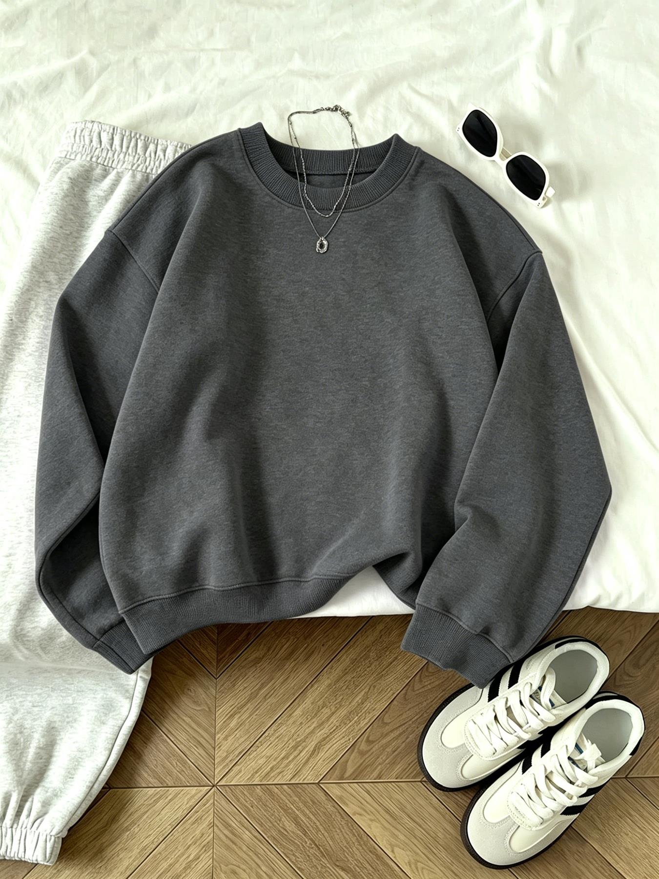 Winter Clothing On Sale - Sweatshirt Wanita Kasual O-Neck Model Baru,