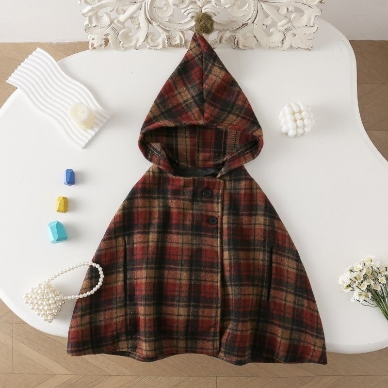 Winter Clothing Baby - Jas Anak Perempuan Motif Kotak-kotak, Mantel