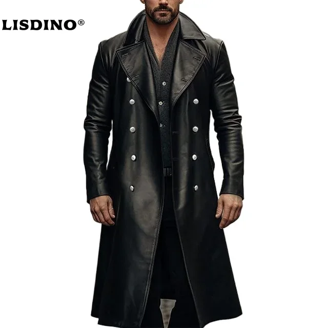 Winter Clothing Matching - Jaket Kulit Pria Musim Dingin Fleece