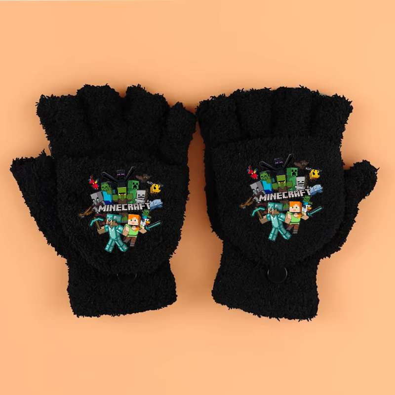 Winter Clothing For Boys - Sarung Tangan Cetak Tema Game Baru