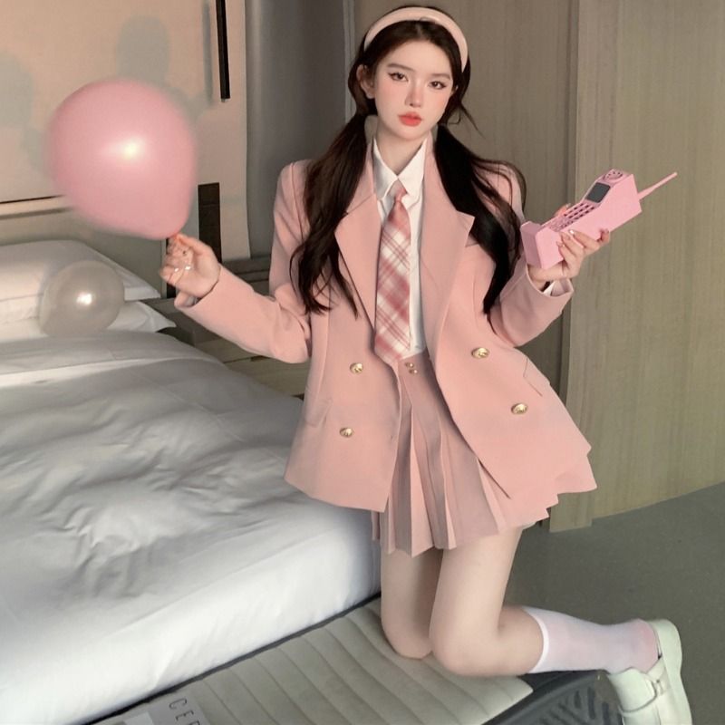 Winter Clothing Matching - Pure Desire setelan jaket kuliah wanita,