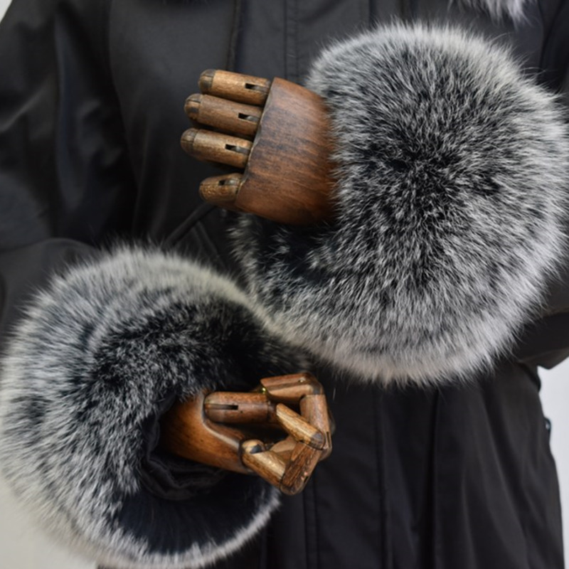 Winter Clothing Color - Manset bulu rubah untuk wanita seluruh