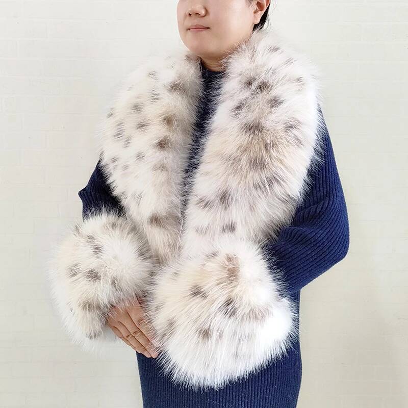 Winter Clothing Color - Selendang Bulu Imitasi Rubah Besar untuk