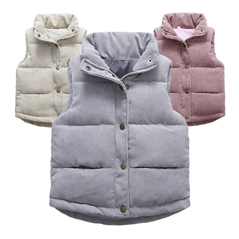 Winter Clothing For Boys - Rompi korduroi anak laki-laki perempuan, jaket