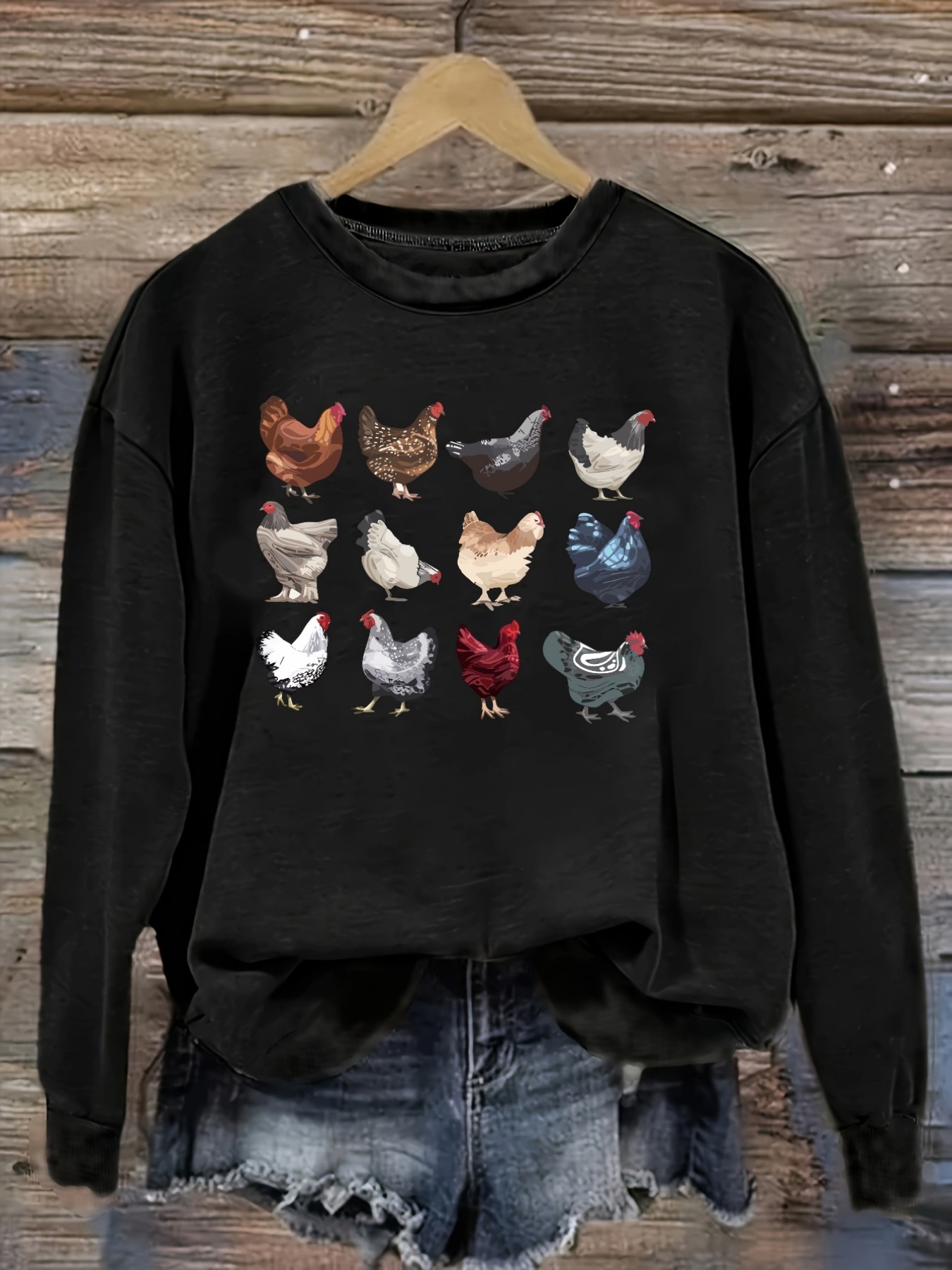 Winter Clothing Color - Kaos Wanita Lengan Panjang Kasual dengan