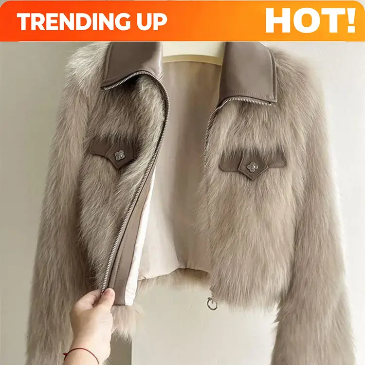 Winter Clothing Korean - Kustomisasi Mantel Bulu Longgar Kerah Polo