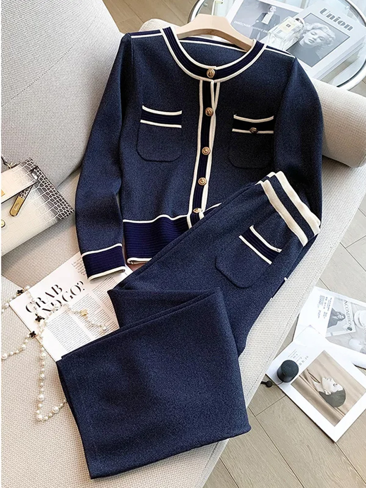 Winter Clothing Kit - Setelan pakaian kasual kardigan wanita, setelan