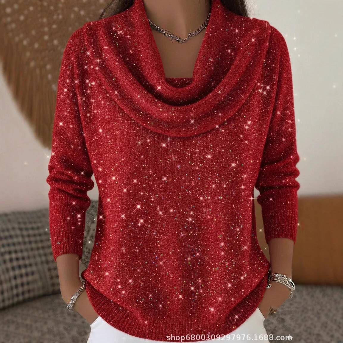 Winter Clothing Taiwan - Sweater Rajut Payet Fashion untuk Wanita,