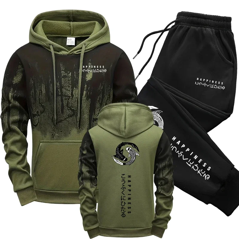 Winter Clothing Stores - Setelan Olahraga Pria Gaya Jepang, Hoodie