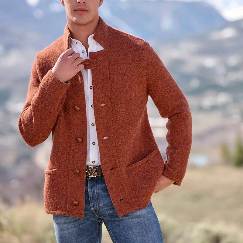 Winter Clothing Taiwan - Jaket Jas Kerah Tegak Kasual Retro