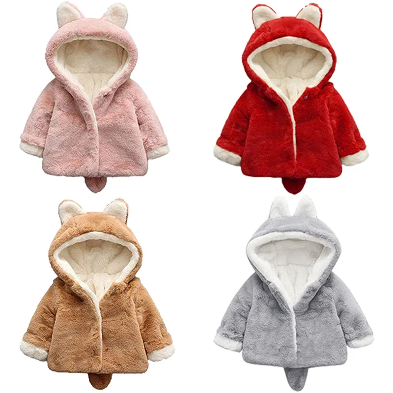 Winter Clothing Baby - Jaket telinga kucing lucu, pakaian luar