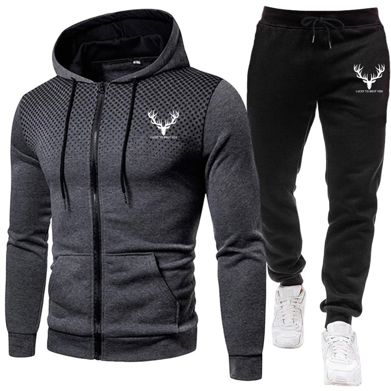 Winter Clothing Stores - Set Hoodie dan Celana Olahraga Hitam