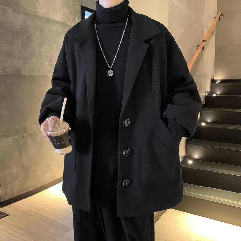 Mantel Wol Warna Solid Korea M - Winter Clothing Taiwan ulasan dan harga