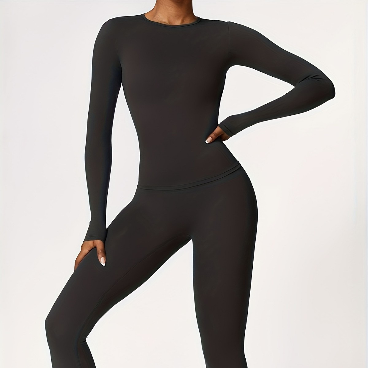 Setelan yoga ketat lengan panj - Winter Clothing Color ulasan dan harga