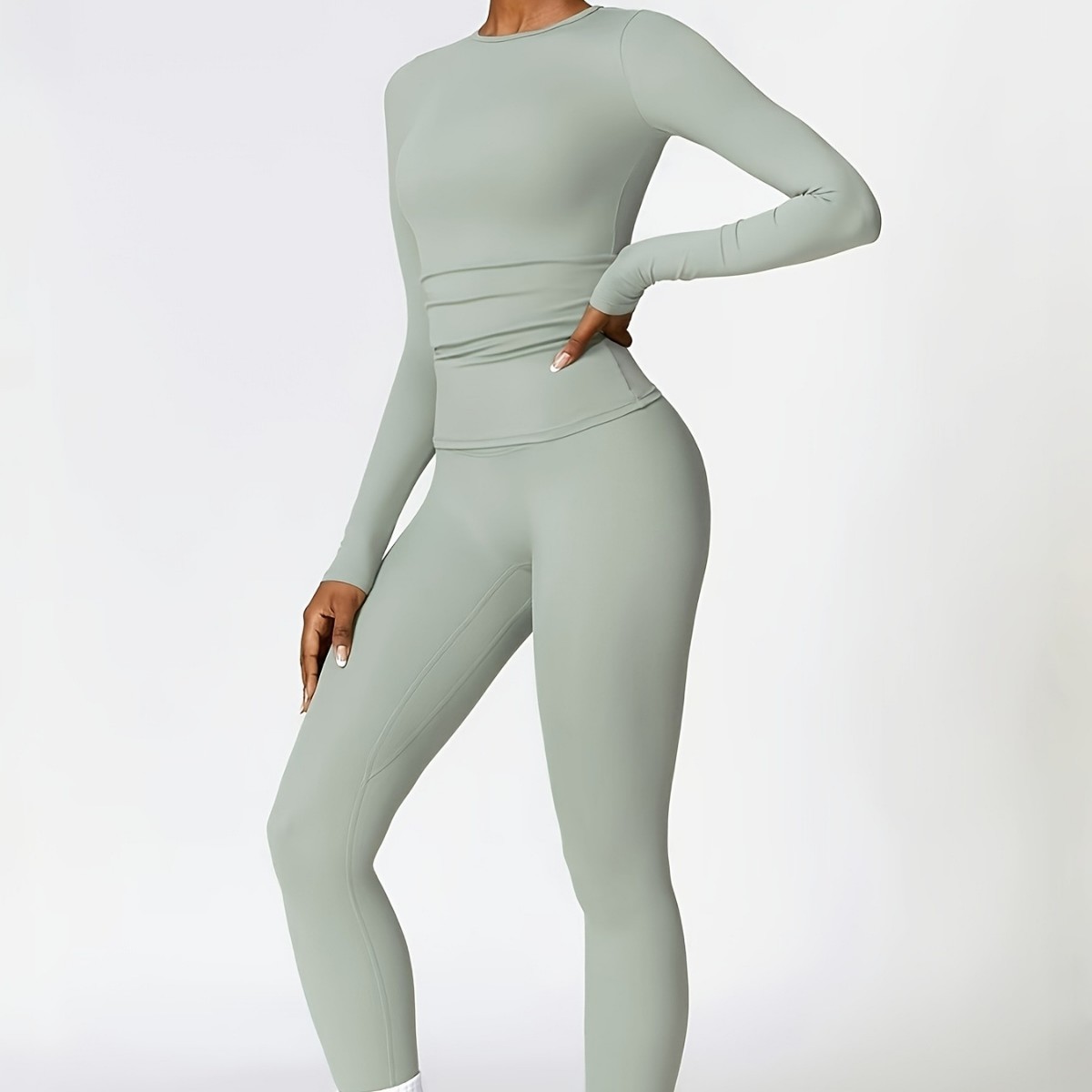Setelan yoga ketat lengan panj - Winter Clothing Color ulasan dan harga