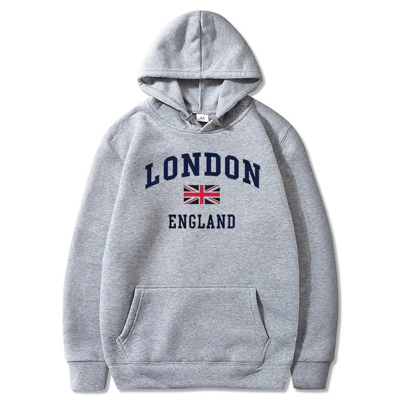 London England Hoodie Pria Swe - Winter Clothing London ulasan dan harga