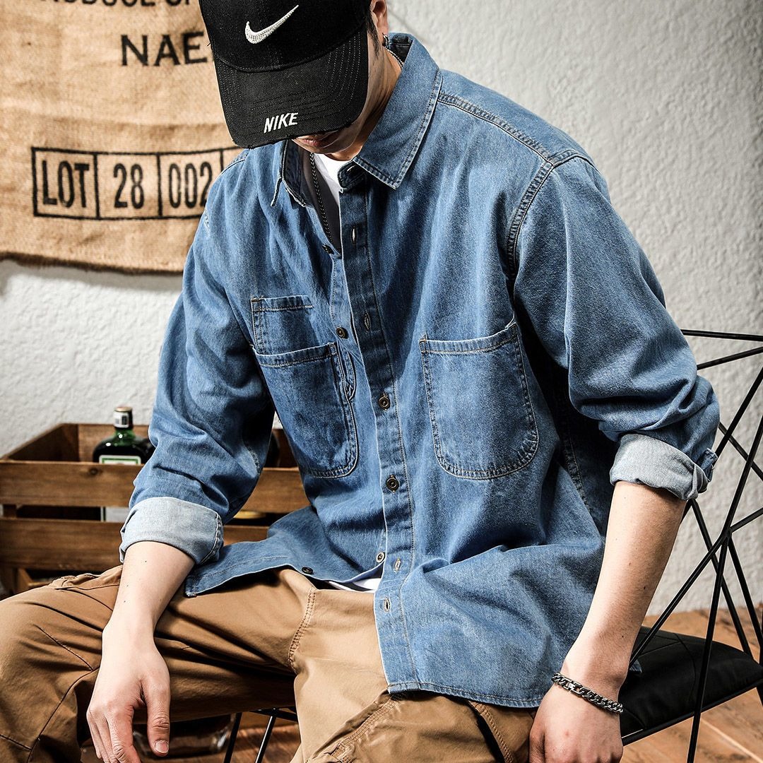 Kemeja Lengan Panjang Pria Gay - Winter Clothing Matching ulasan dan harga