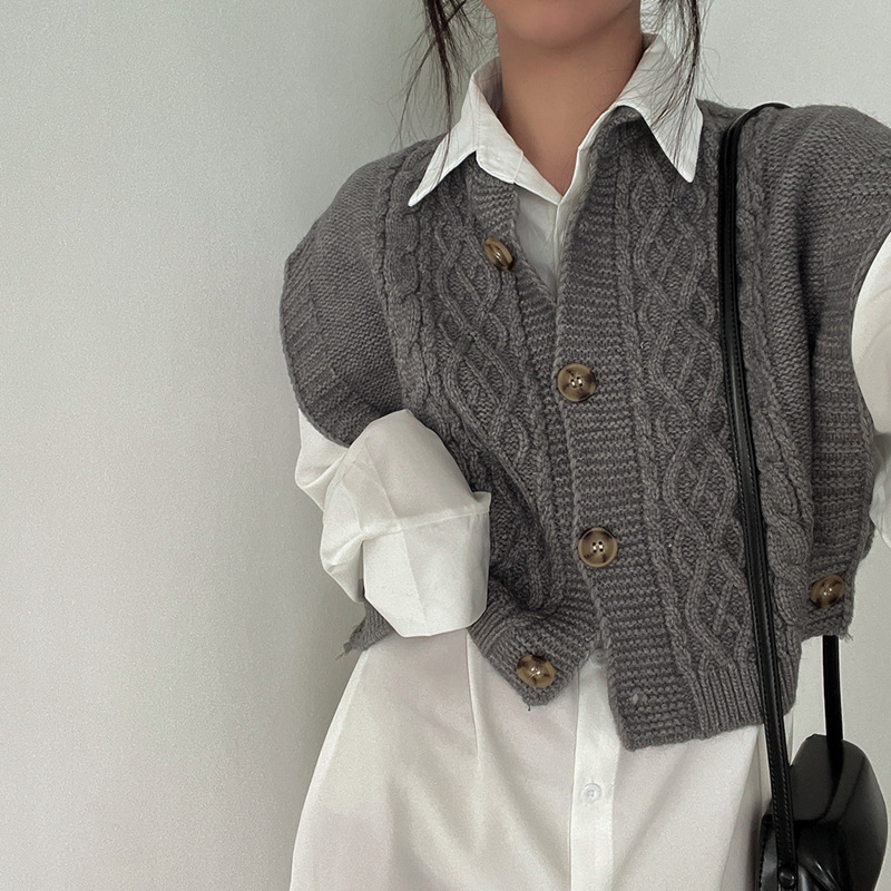 Rompi kardigan rajut berkancin - Winter Clothing Korean ulasan dan harga