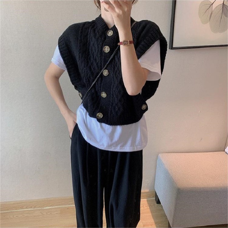 Rompi kardigan rajut berkancin - Winter Clothing Korean ulasan dan harga