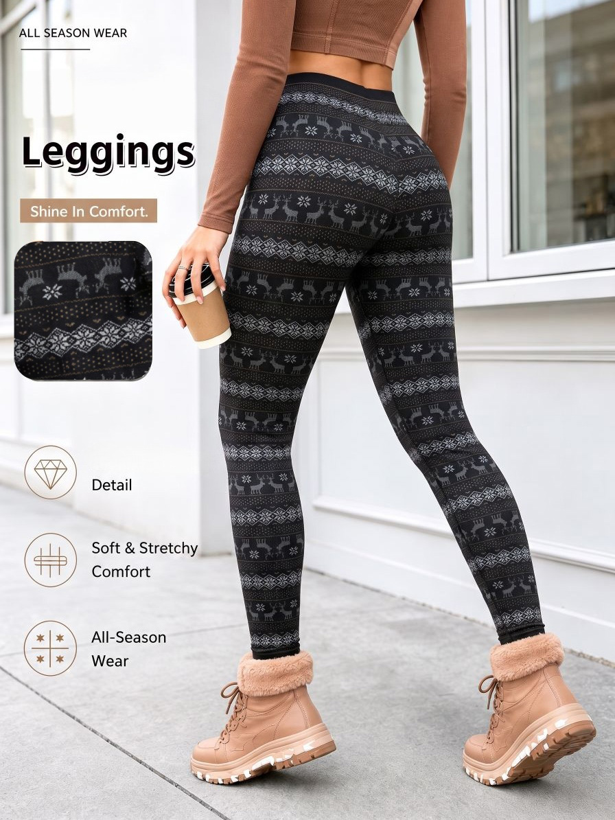 Legging Wanita Motif Rusa Vint - Winter Clothing On Sale ulasan dan harga