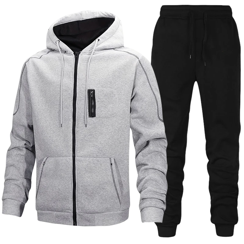 Setelan Olahraga Pria, Hoodie  - Winter Clothing Matching ulasan dan harga