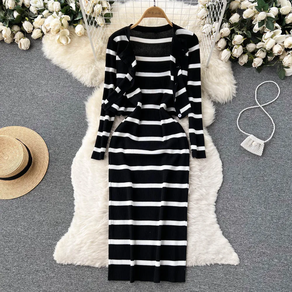 Set kardigan lengan panjang ke - Winter Clothing Korean ulasan dan harga