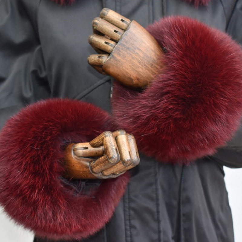 Manset bulu rubah untuk wanita - Winter Clothing Color ulasan dan harga