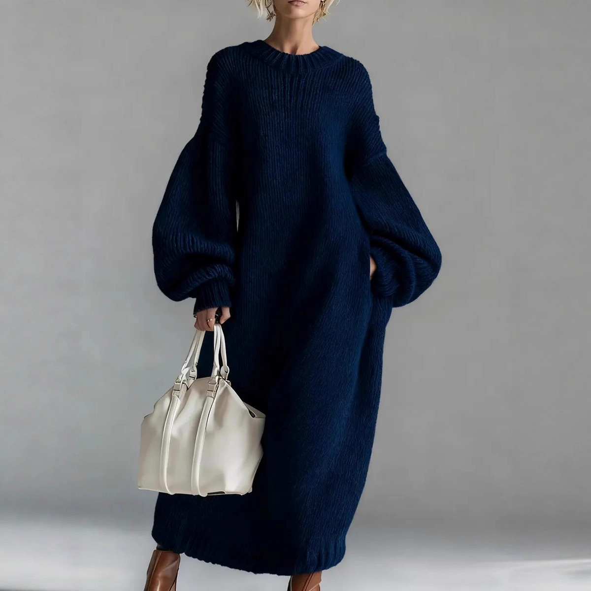 Gaun Sweater Longgar Oversize  - Winter Clothing H&M ulasan dan harga