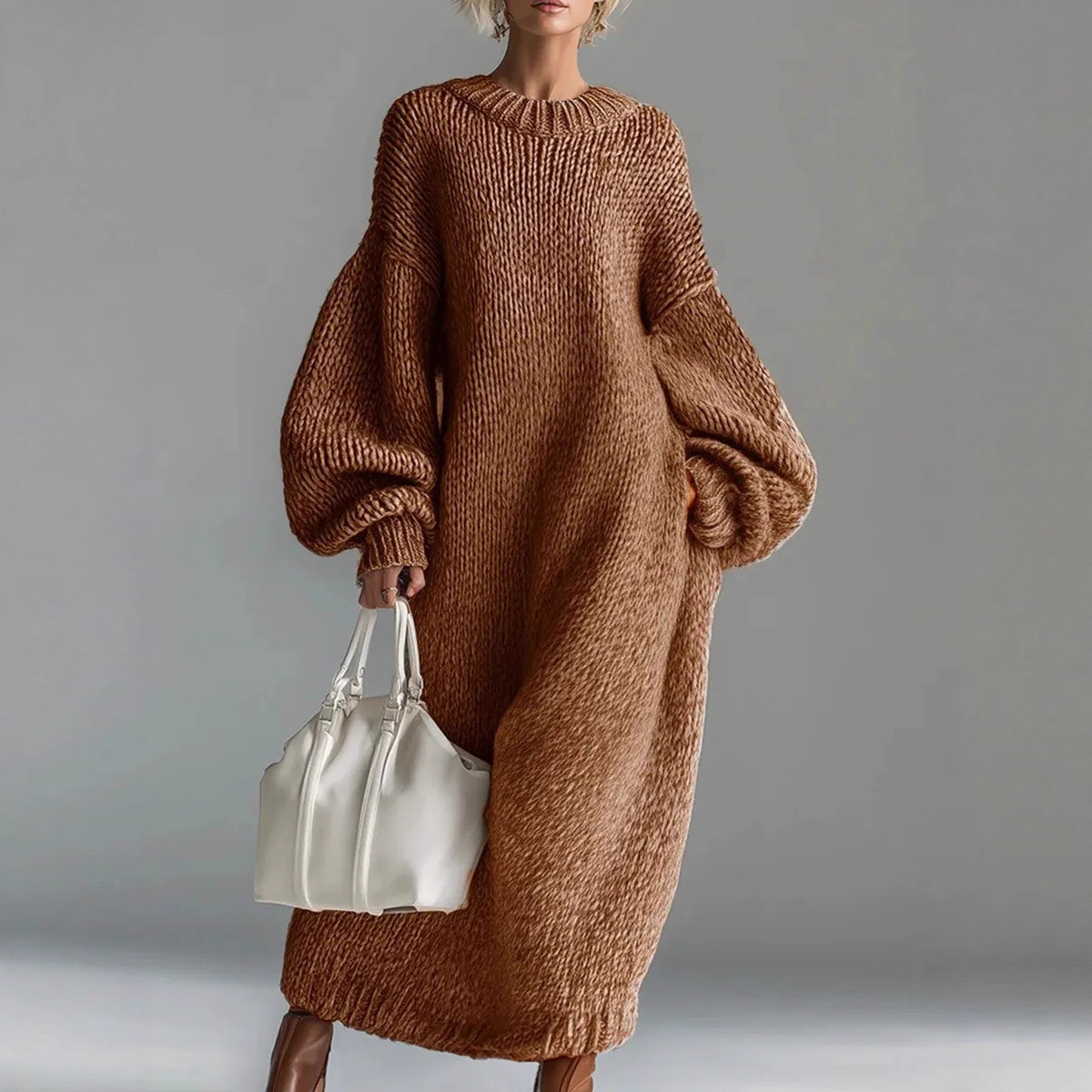 Gaun Sweater Longgar Oversize  - Winter Clothing H&M ulasan dan harga