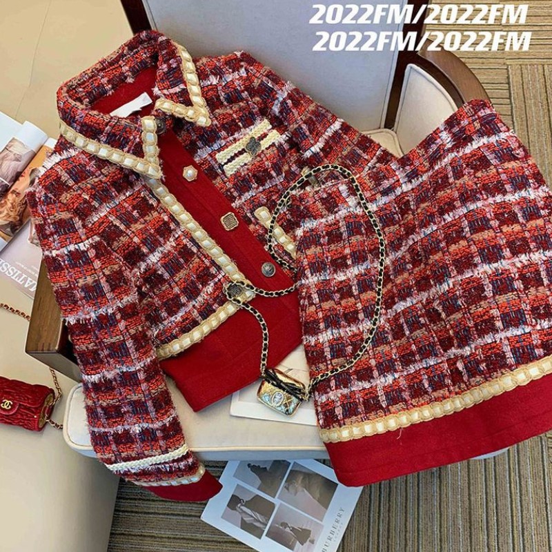 Jas Merah Wol Elegan Wanita Ma - Winter Clothing Matching ulasan dan harga