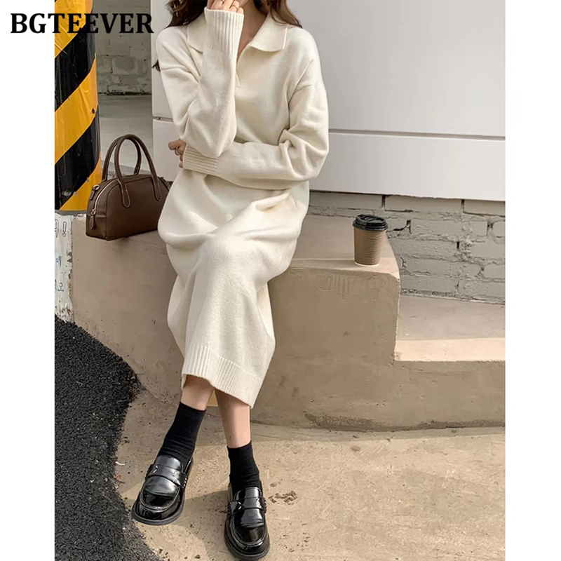 Gaun Sweter Longgar Hangat Teb - Winter Clothing H&M ulasan dan harga