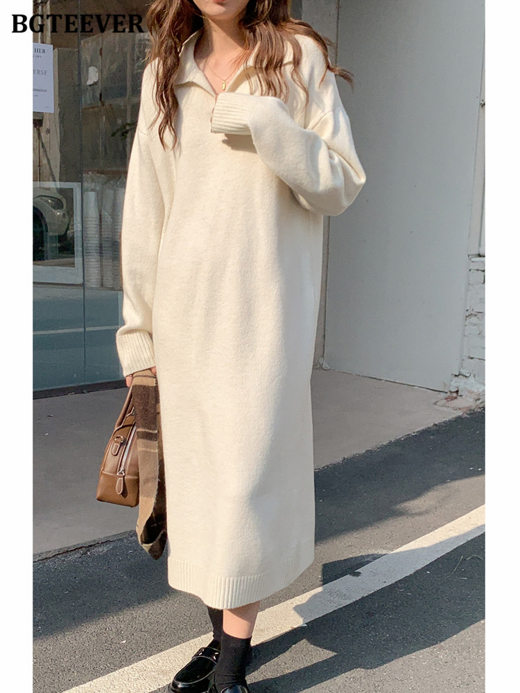 Gaun Sweter Longgar Hangat Teb - Winter Clothing H&M ulasan dan harga