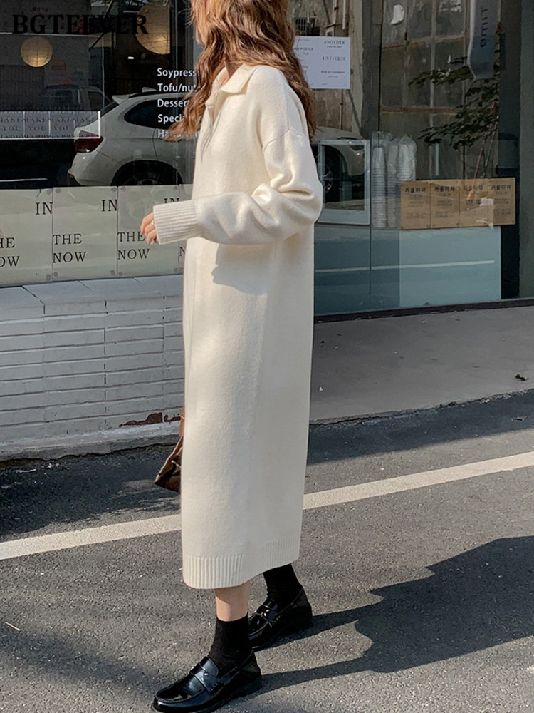 Gaun Sweter Longgar Hangat Teb - Winter Clothing H&M ulasan dan harga