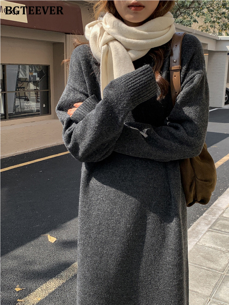 Gaun Sweter Longgar Hangat Teb - Winter Clothing H&M ulasan dan harga
