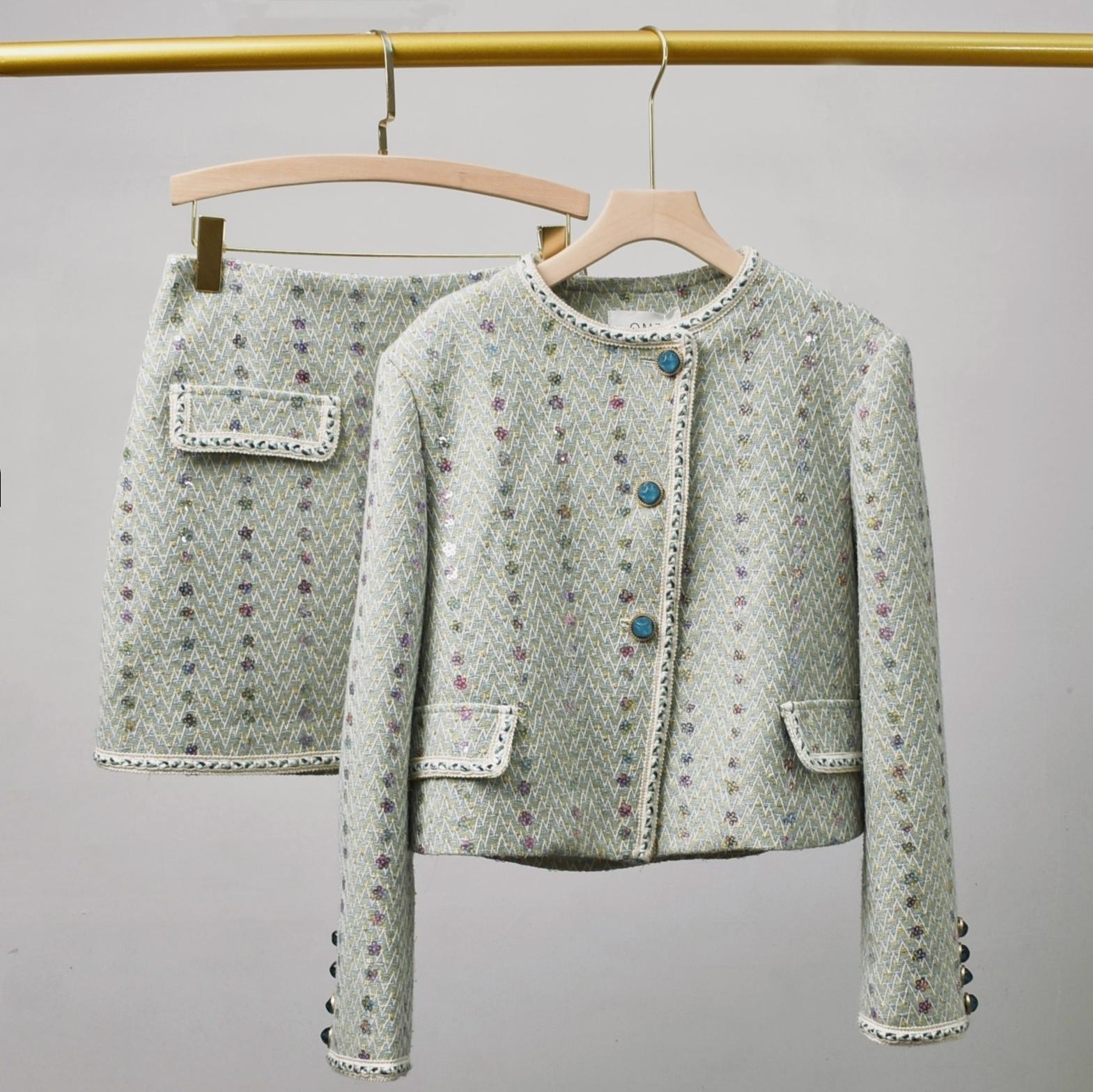 Setelan Mewah Wol Elegan Wanit - Winter Clothing Matching ulasan dan harga