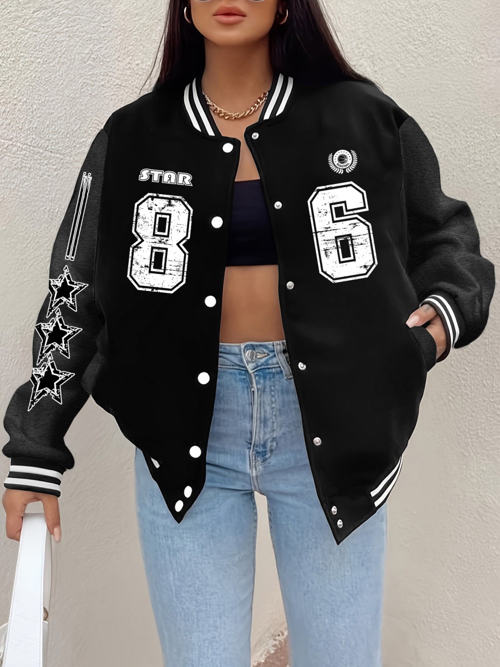 Jaket Cetak Bintang Basket 86  - Winter Clothing H&M ulasan dan harga