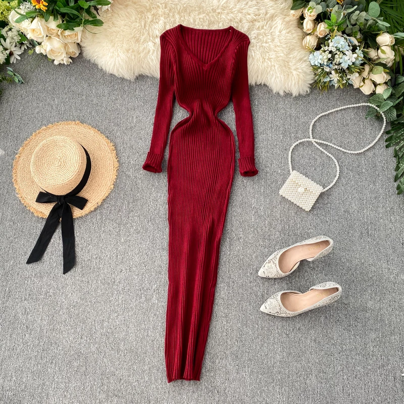 Gaun rajutan musim gugur wanit - Winter Clothing H&M ulasan dan harga