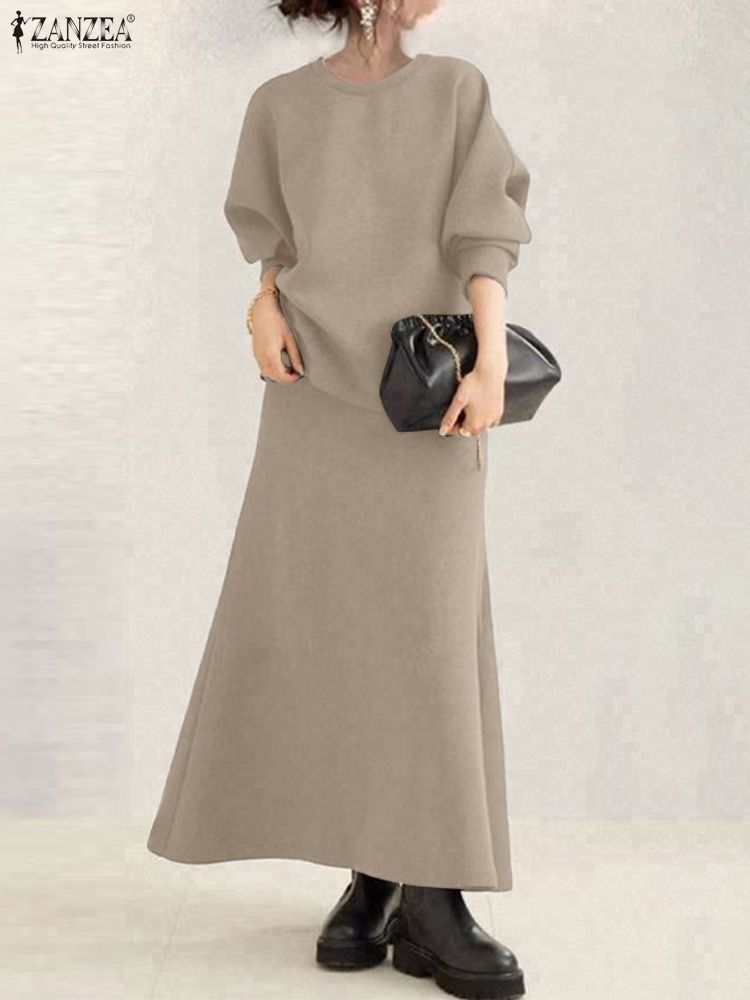 ZANZEA Setelan Wanita Musim Gu - Winter Clothing Korean ulasan dan harga