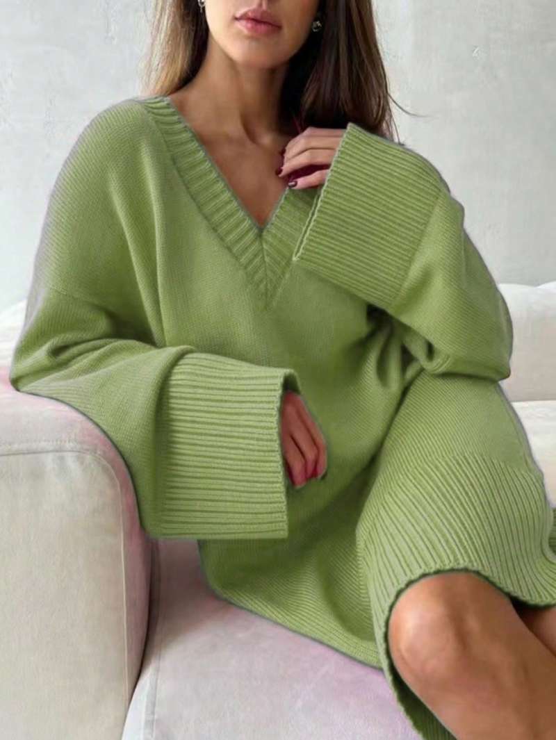 Gaun Sweater Wanita Ukuran Bes - Winter Clothing Plus Size ulasan dan harga